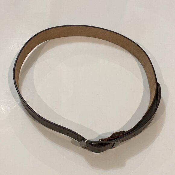 Brown Leather Belt with Silver Buckle Brand New Size 42 Casual & Versatile - Picture 3 of 11